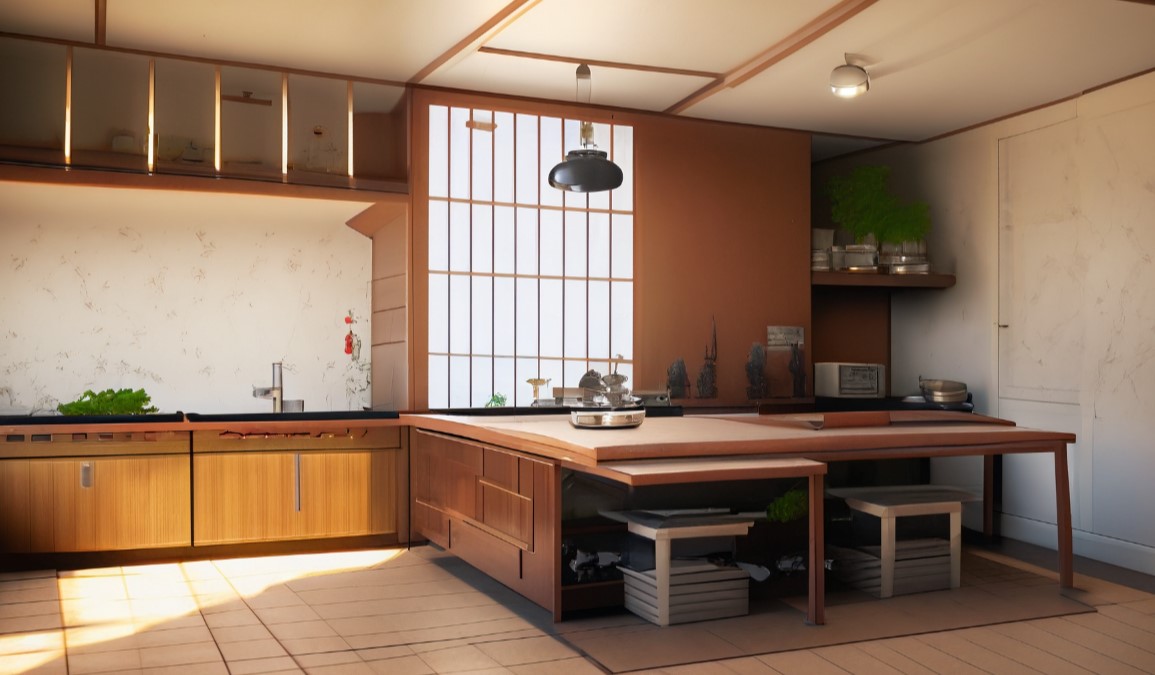 Phòng bếp kiểu Nhật