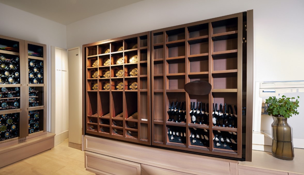 Tủ Rượu Ngăn Phòng Khách và Bếp Giải pháp lưu trữ rượu tinh tế