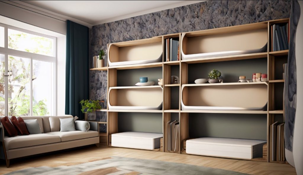 Versatile Living Room Shelves Convenience and Sophistication For Living Space 